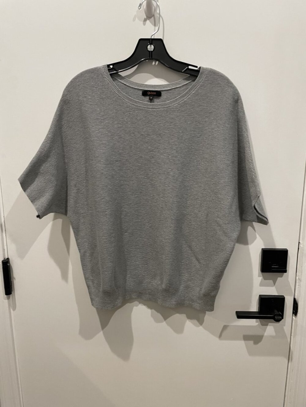 Quince Gray Short Sleeved Wedge Sweater - Size Medium